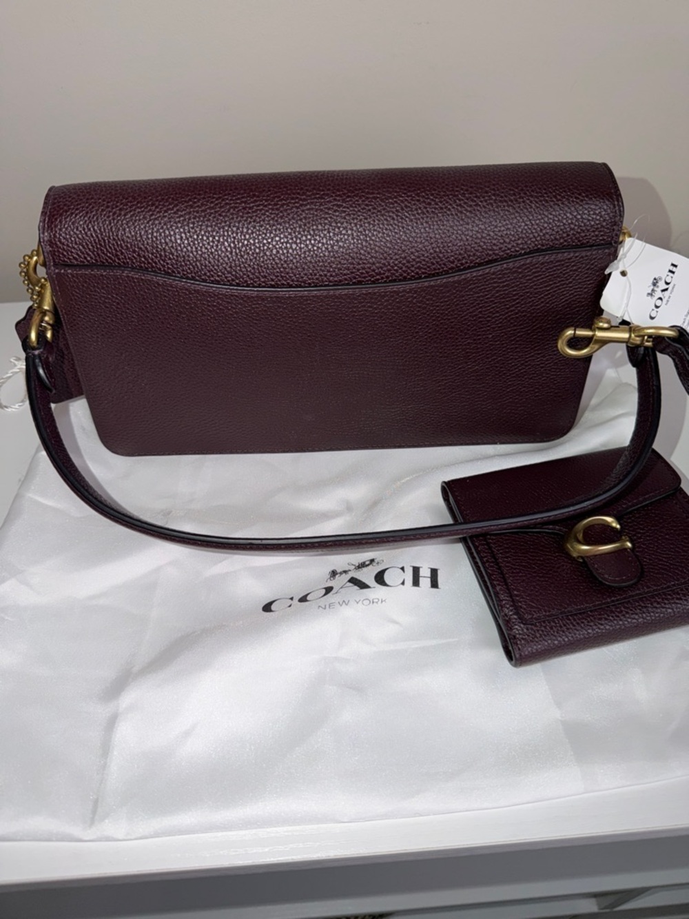 NWT Coach Tabby 26 Crossbody Bag in Oxblood with matching wallet - Picture 5 of 13